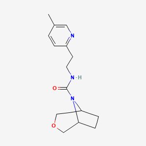 N-[2-(5-methylpyridin-2-yl)ethyl]-3-oxa-8-azabicyclo[3.2.1]octane-8-carboxamide