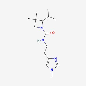 3,3-dimethyl-N-[2-(1-methylimidazol-4-yl)ethyl]-2-propan-2-ylazetidine-1-carboxamide