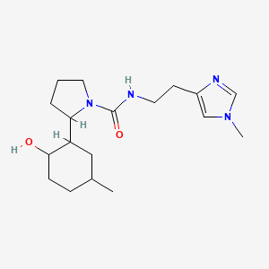 2-(2-hydroxy-5-methylcyclohexyl)-N-[2-(1-methylimidazol-4-yl)ethyl]pyrrolidine-1-carboxamide