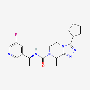 3-cyclopentyl-N-[(1S)-1-(5-fluoropyridin-3-yl)ethyl]-8-methyl-6,8-dihydro-5H-[1,2,4]triazolo[4,3-a]pyrazine-7-carboxamide