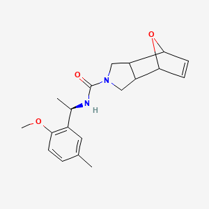 N-[(1R)-1-(2-methoxy-5-methylphenyl)ethyl]-1,3,3a,4,7,7a-hexahydro-4,7-epoxyisoindole-2-carboxamide