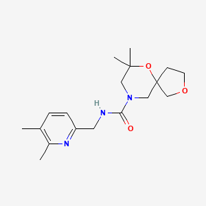 N-[(5,6-dimethylpyridin-2-yl)methyl]-7,7-dimethyl-2,6-dioxa-9-azaspiro[4.5]decane-9-carboxamide