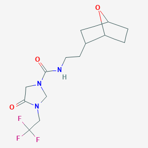 N-[2-(7-oxabicyclo[2.2.1]heptan-2-yl)ethyl]-4-oxo-3-(2,2,2-trifluoroethyl)imidazolidine-1-carboxamide