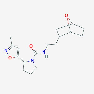 2-(3-methyl-1,2-oxazol-5-yl)-N-[2-(7-oxabicyclo[2.2.1]heptan-2-yl)ethyl]pyrrolidine-1-carboxamide