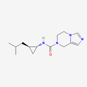 N-[(1R,2R)-2-(2-methylpropyl)cyclopropyl]-6,8-dihydro-5H-imidazo[1,5-a]pyrazine-7-carboxamide