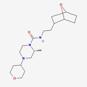 (2R)-2-methyl-N-[2-(7-oxabicyclo[2.2.1]heptan-2-yl)ethyl]-4-(oxan-4-yl)piperazine-1-carboxamide