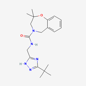 N-[(3-tert-butyl-1H-1,2,4-triazol-5-yl)methyl]-2,2-dimethyl-3,5-dihydro-1,4-benzoxazepine-4-carboxamide