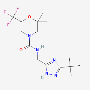 N-[(3-tert-butyl-1H-1,2,4-triazol-5-yl)methyl]-2,2-dimethyl-6-(trifluoromethyl)morpholine-4-carboxamide