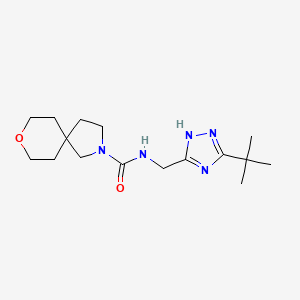 N-[(3-tert-butyl-1H-1,2,4-triazol-5-yl)methyl]-8-oxa-2-azaspiro[4.5]decane-2-carboxamide