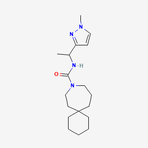 N-[1-(1-methylpyrazol-3-yl)ethyl]-9-azaspiro[5.6]dodecane-9-carboxamide