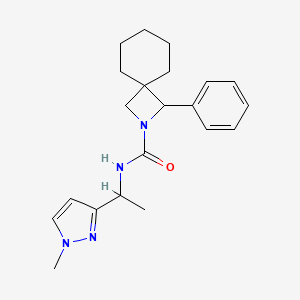 N-[1-(1-methylpyrazol-3-yl)ethyl]-3-phenyl-2-azaspiro[3.5]nonane-2-carboxamide