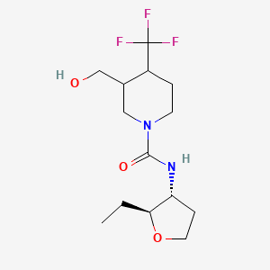 N-[(2S,3R)-2-ethyloxolan-3-yl]-3-(hydroxymethyl)-4-(trifluoromethyl)piperidine-1-carboxamide