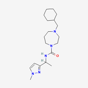 4-(cyclohexylmethyl)-N-[1-(1-methylpyrazol-3-yl)ethyl]-1,4-diazepane-1-carboxamide