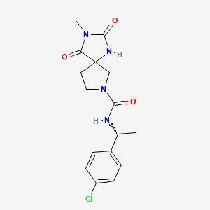 N-[(1R)-1-(4-chlorophenyl)ethyl]-3-methyl-2,4-dioxo-1,3,7-triazaspiro[4.4]nonane-7-carboxamide