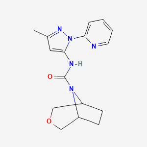 N-(5-methyl-2-pyridin-2-ylpyrazol-3-yl)-3-oxa-8-azabicyclo[3.2.1]octane-8-carboxamide