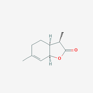 molecular formula C10H14O2 B068010 3a,4,5,7a-Tetrahydro-3,6-dimethylbenzofuran-2(3h)-one CAS No. 182699-77-0