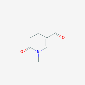 molecular formula C8H11NO2 B068018 5-Acetyl-1-methyl-3,4-dihydropyridin-2-one CAS No. 181428-42-2