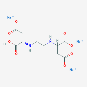 molecular formula C10H13N2O8.3Na B068019 L-Aspartic acid, N,N'-1,2-ethanediylbis-, trisodium salt CAS No. 178949-82-1