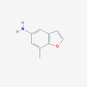 molecular formula C9H9NO B068032 7-Methylbenzofuran-5-amine CAS No. 170682-46-9