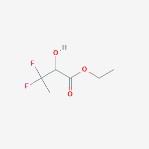 molecular formula C6H10F2O3 B068035 2-Hydroxy-3,3-difluorobutyric acid ethyl ester CAS No. 165544-31-0