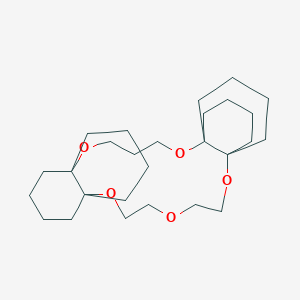 molecular formula C27H46O5 B068041 2,6,13,16,19-Pentaoxapentacyclo[18.4.4.47,12.01,20.07,12]dotriacontane CAS No. 172883-29-3