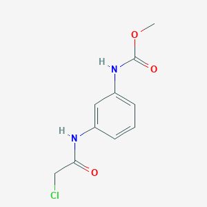 molecular formula C10H11ClN2O3 B6804234 methyl N-[3-[(2-chloroacetyl)amino]phenyl]carbamate 