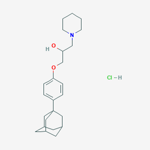 molecular formula C24H36ClNO2 B068050 1-[4-(1-金刚烷基)苯氧基]-3-哌啶基丙烷-2-醇盐酸盐 CAS No. 175136-32-0