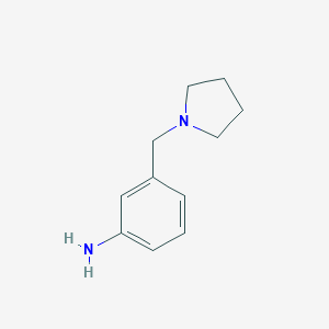 molecular formula C11H16N2 B068063 3-(Pyrrolidin-1-ylmethyl)aniline CAS No. 183365-31-3