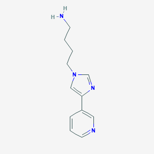 molecular formula C12H16N4 B068067 4-(4-(吡啶-3-基)-1H-咪唑-1-基)丁-1-胺 CAS No. 173838-63-6