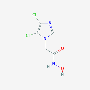molecular formula C5H5Cl2N3O2 B068075 2-(4,5-dichloroimidazol-1-yl)-N-hydroxyacetamide CAS No. 175201-80-6