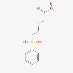 molecular formula C10H12O4S2 B068076 2-([2-(苯磺酰基)乙基]硫代)乙酸 CAS No. 175201-57-7