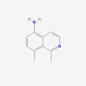 molecular formula C11H12N2 B068089 1,8-Dimethylisoquinolin-5-amine CAS No. 160088-26-6