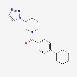 (4-Cyclohexylphenyl)-[3-(triazol-1-yl)piperidin-1-yl]methanone