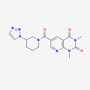 1,3-Dimethyl-6-[3-(triazol-1-yl)piperidine-1-carbonyl]pyrido[2,3-d]pyrimidine-2,4-dione