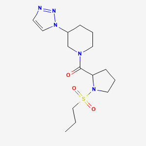 (1-Propylsulfonylpyrrolidin-2-yl)-[3-(triazol-1-yl)piperidin-1-yl]methanone