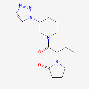 1-[1-Oxo-1-[3-(triazol-1-yl)piperidin-1-yl]butan-2-yl]pyrrolidin-2-one