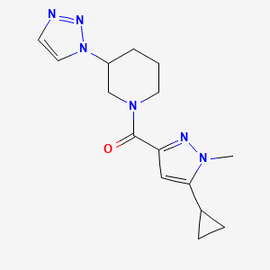 (5-Cyclopropyl-1-methylpyrazol-3-yl)-[3-(triazol-1-yl)piperidin-1-yl]methanone