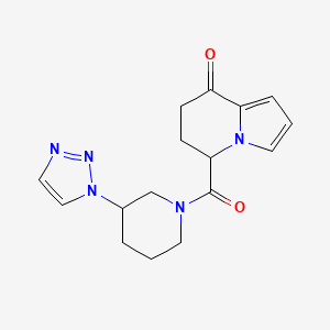 5-[3-(triazol-1-yl)piperidine-1-carbonyl]-6,7-dihydro-5H-indolizin-8-one