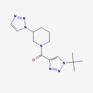 (1-Tert-butyltriazol-4-yl)-[3-(triazol-1-yl)piperidin-1-yl]methanone