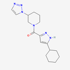 (5-cyclohexyl-1H-pyrazol-3-yl)-[3-(triazol-1-yl)piperidin-1-yl]methanone