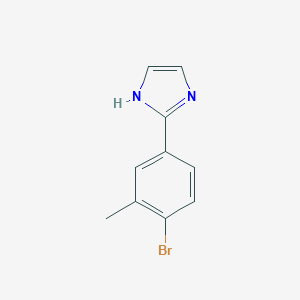 molecular formula C10H9BrN2 B068100 2-(4-bromo-3-methylphenyl)-1H-imidazole CAS No. 180083-01-6