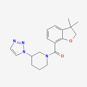 (3,3-dimethyl-2H-1-benzofuran-7-yl)-[3-(triazol-1-yl)piperidin-1-yl]methanone