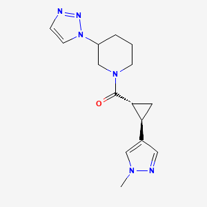 [(1R,2R)-2-(1-methylpyrazol-4-yl)cyclopropyl]-[3-(triazol-1-yl)piperidin-1-yl]methanone