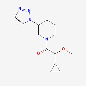 2-Cyclopropyl-2-methoxy-1-[3-(triazol-1-yl)piperidin-1-yl]ethanone