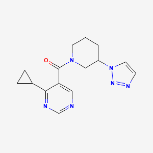 (4-Cyclopropylpyrimidin-5-yl)-[3-(triazol-1-yl)piperidin-1-yl]methanone