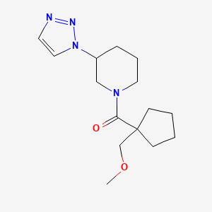 [1-(Methoxymethyl)cyclopentyl]-[3-(triazol-1-yl)piperidin-1-yl]methanone