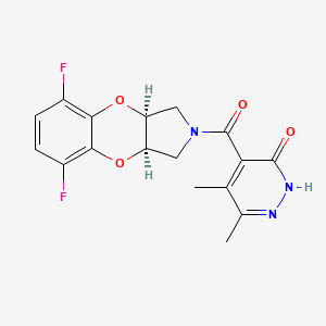 5-[(3aR,9aS)-5,8-difluoro-1,3,3a,9a-tetrahydro-[1,4]benzodioxino[2,3-c]pyrrole-2-carbonyl]-3,4-dimethyl-1H-pyridazin-6-one