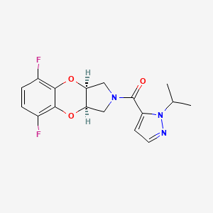 [(3aR,9aS)-5,8-difluoro-1,3,3a,9a-tetrahydro-[1,4]benzodioxino[2,3-c]pyrrol-2-yl]-(2-propan-2-ylpyrazol-3-yl)methanone