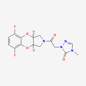 2-[2-[(3aS,9aR)-5,8-difluoro-1,3,3a,9a-tetrahydro-[1,4]benzodioxino[2,3-c]pyrrol-2-yl]-2-oxoethyl]-4-methyl-1,2,4-triazol-3-one