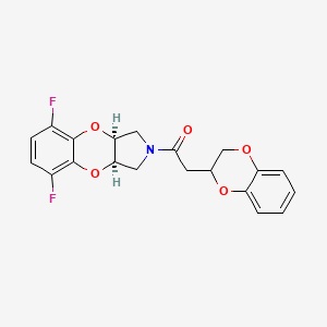 1-[(3aR,9aS)-5,8-difluoro-1,3,3a,9a-tetrahydro-[1,4]benzodioxino[2,3-c]pyrrol-2-yl]-2-(2,3-dihydro-1,4-benzodioxin-3-yl)ethanone